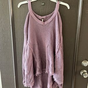 Free people knitted off the shoulder sweater